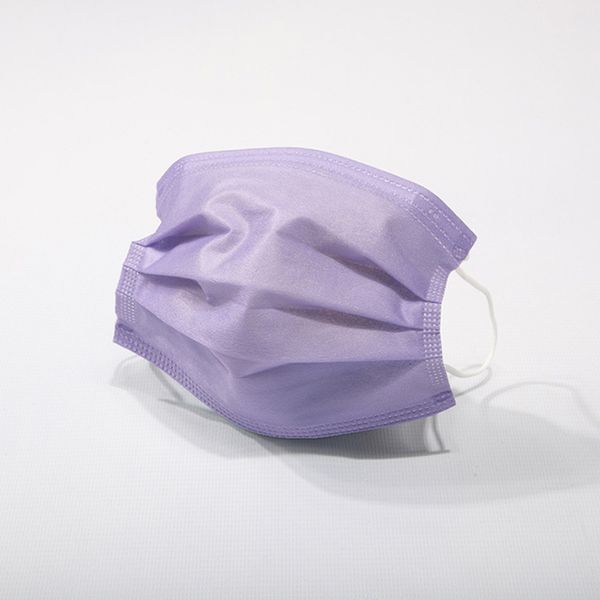 

color printing lavender disposable mask three layer solution spray fabric