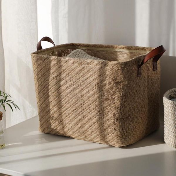 

storage baskets basket decorative dense stitches fabric dirty clothes for laundry