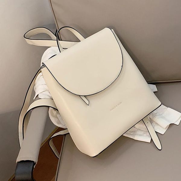 

backpack style pu leather female 2021 soft fashion bag teen school girl