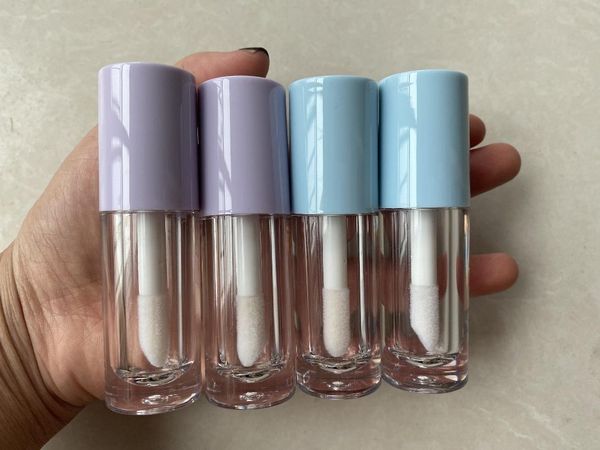 

storage bottles & jars 6ml empty transparent lipgloss packing containers cosmetic lip glaze tubes gloss refillable bottle yellow,pink,purple