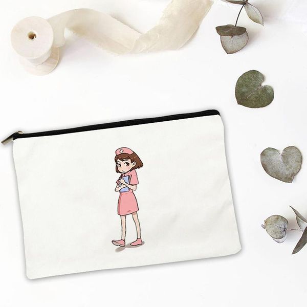 

cosmetic bags & cases makeup storage mini bag cartoon female organizer for women pouch women's woman travel kawaii