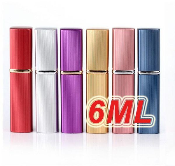 

storage bottles & jars wholesale dhl/ems 100pcs colorful 6ml travel perfume atomizer refillable spray aluminium glass empty bottle squa