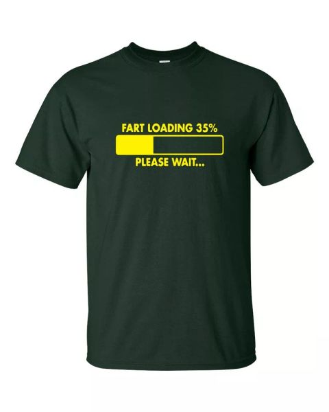 

fart loading please wait college humor geek funny men's tee shirt 18, White;black