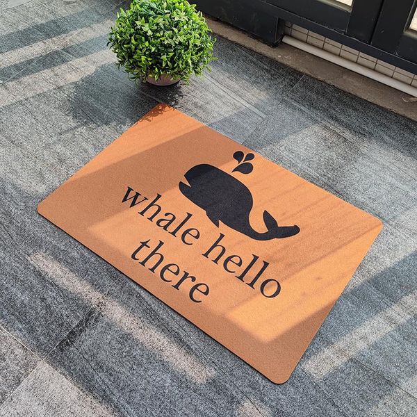 

welcome mat funny door mats for entrance print on demand whale hello there floor carpet in the hallway rubber rugs and carpets