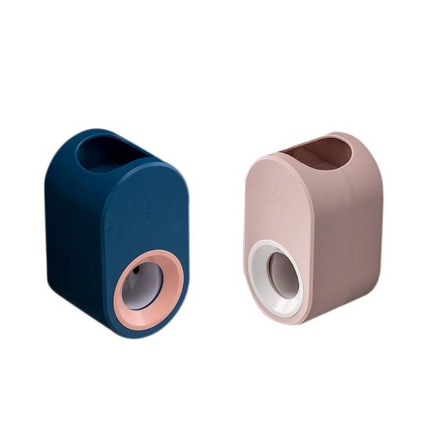 

toothbrush holders 2 pcs automatic toothpaste dispenser non-toxic wall hanger mount dust-proof squeezer quick take straw rack