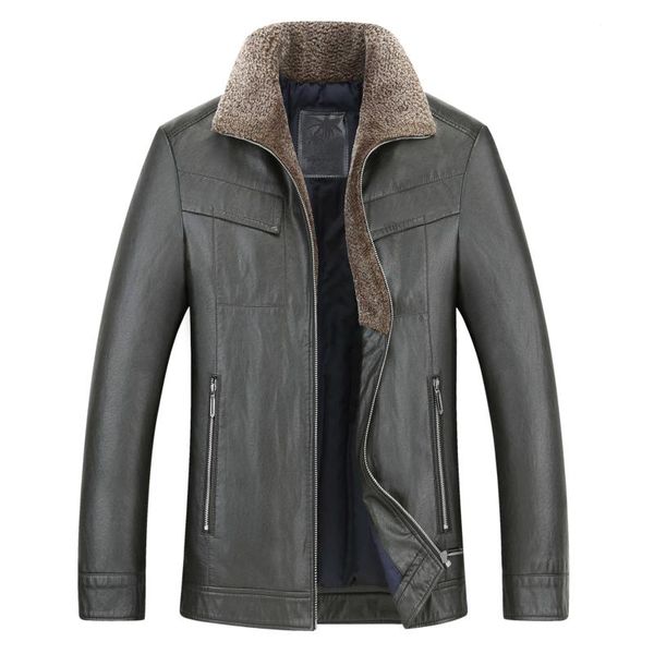 

men's fur & faux big plus size 10xl 9xl 8xl sheepskin coat men genuine leather mens jacket thicken locomotive, Black