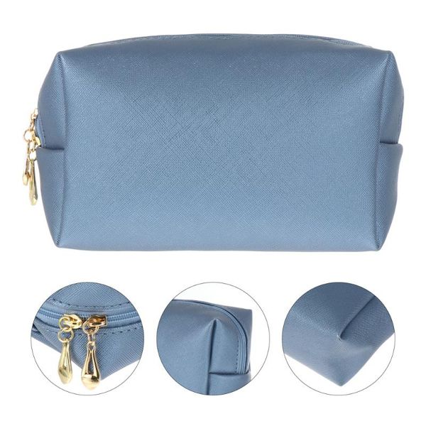 

1pc makeup bag square handbag cosmetics cross-pattern pouch storage bags