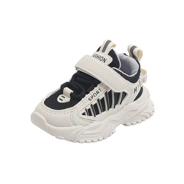 

athletic kids shoes sports footwear canvas boys children d1353, Black