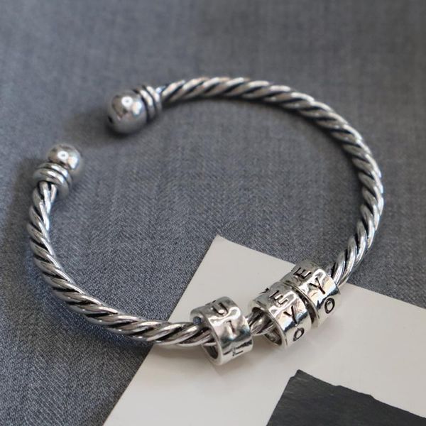 

bangle charms love for women vintage thick hip hop jewelry, Black