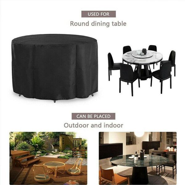 

* outdoor round table cover large waterproof garden patio chair set furniture covers storage bags