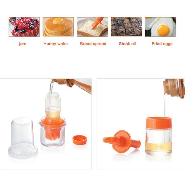 

tools & accessories barbecue brush high temperature oil food grade silicone baking cooking bbq bottle kitchen gadget