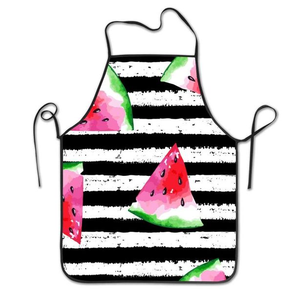 

cooking kitchen baking gardening haircut cute apron funny bib aprons for women men chef - summer tropical fruits watermelon