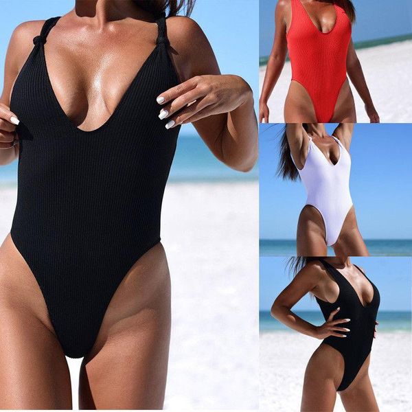 

one-piece suits summer one piece bikini swimsuit bodysuit swimwear bathing suit women swim wear female biquini costume soild