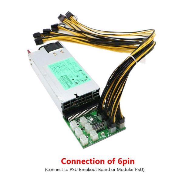 

computer cables & connectors tishric 1-10pcs 50cm 6pin pci-e to 8 pin (6+2) gpu power cable for graphic cards mining server breakout boar