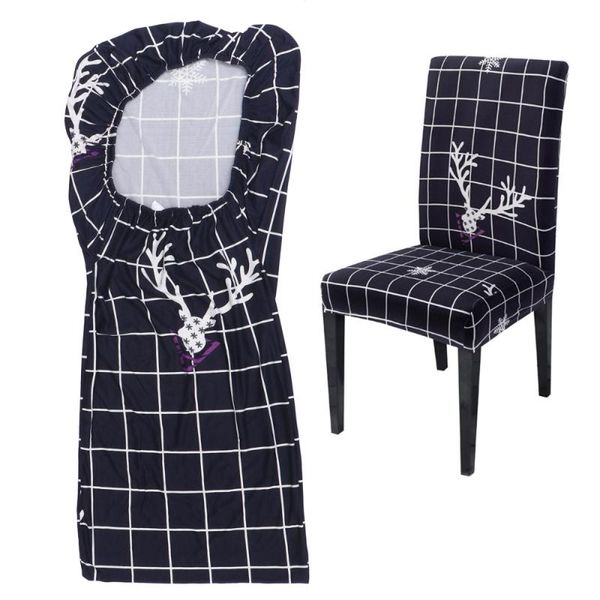 

1pc christmas chair full cover universal seat protective case removable for home el restaurant (snowflake and dee covers