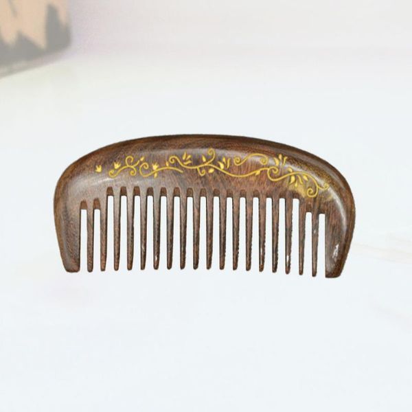 

hair brushes 1pc anti-static comb sandalwood carving scalp for girls ladies, Silver