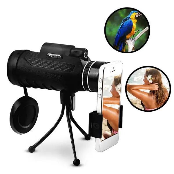 Panda 40x60 HD Bak4 Monocular Nível de Luz Luminária Night Vision Telescópio - B