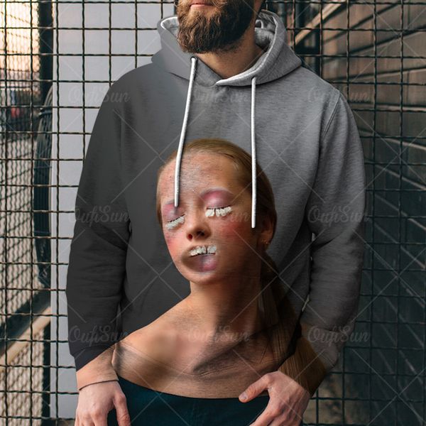 

men's loose 3d digital printed hooded sweaters z9m8, Black