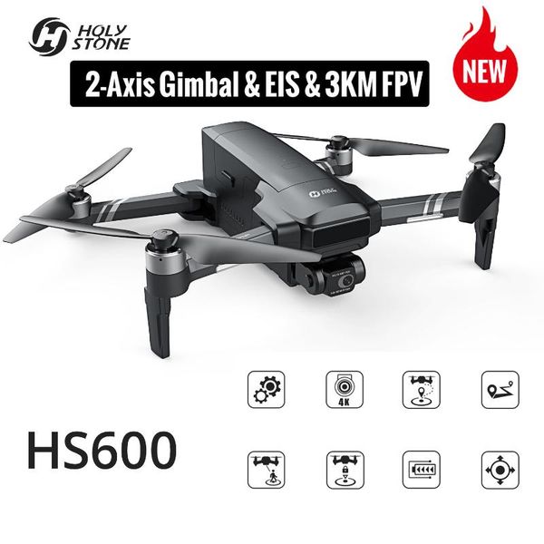 

drones holy stone drone hs600 4k 5g gps 400m wifi live video fpv quadrotor brushless motors 26 minutes flight time with bag