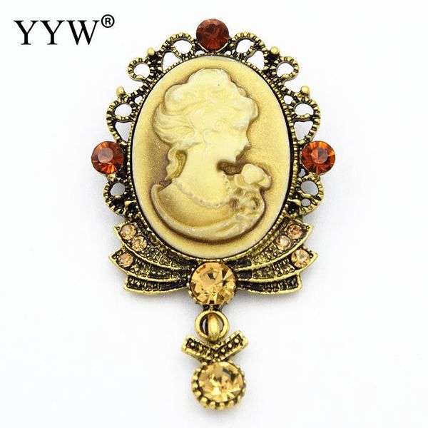 

pins, brooches 6pcs/lot zinc alloy for jewelry making gold sliver women fashion 2021 rhinestone 60*35mm, Gray