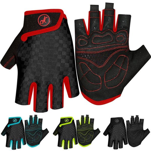 

cycling gloves nylon bicycle motorcycle riding fitness outdoor fishing sports semi short finger accessories, Black
