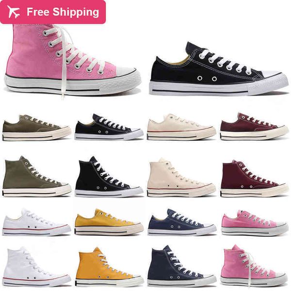 

{comfortable}discount canvas 1970s running shoes triple black white red high low men women sport sneakers 36-44 breathable dropshipping