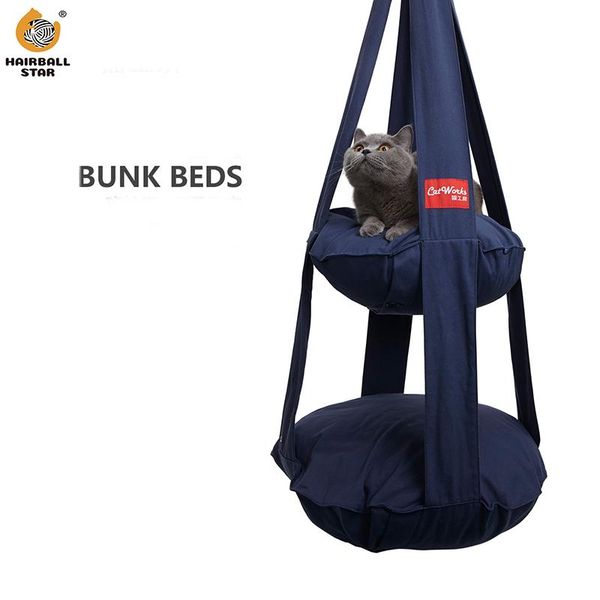

pet two-layer cat bed house autumn and winter comfortable cotton cushion indoor climbing hammock window beds & furniture