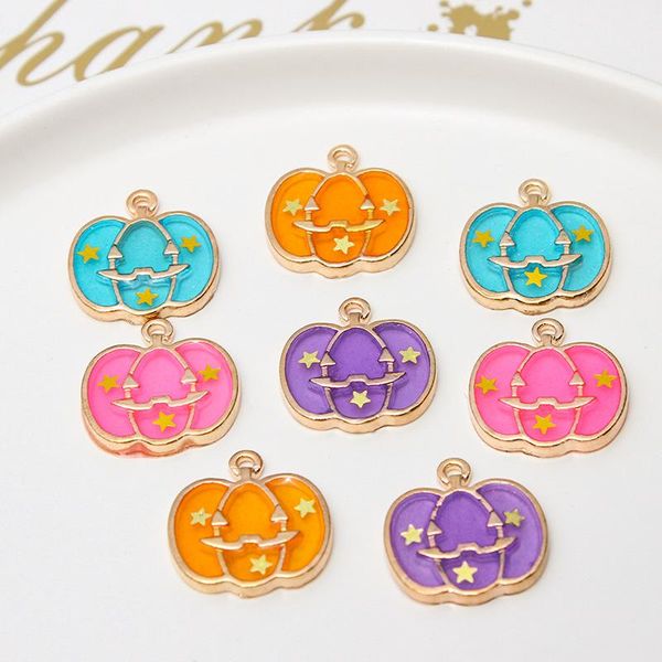 

charms 10pcs 18*20mm halloween pumpkin head pendant holiday series diy jewelry alloy gift for making, Bronze;silver