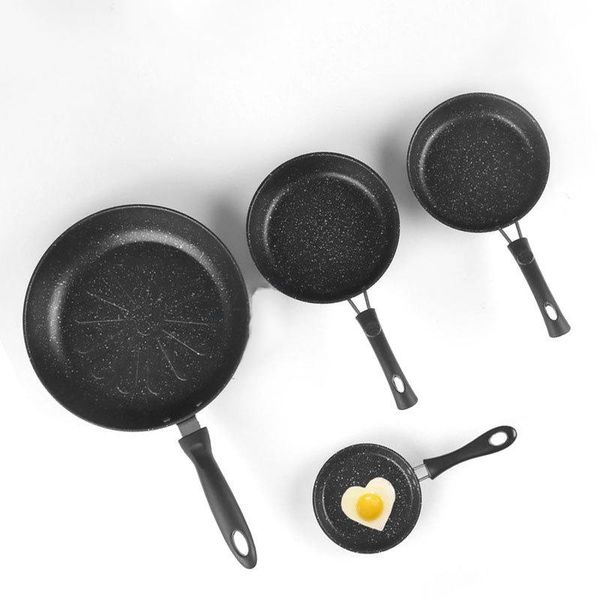 

pans 26cm 28cm 30cm maifan wok non-stick pan aluminum frying japanese household kitchen breakfast pot