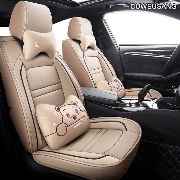 

car seat covers cuweusang leather cover for premacy mdx changan cs75 cordoba panda kia mohave seats