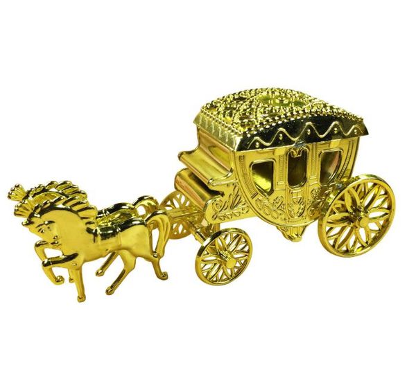 

2021 100pcs/lot cinderella carriage wedding favor boxes candy box royal wedding favor boxes gifts for event party supplies, White