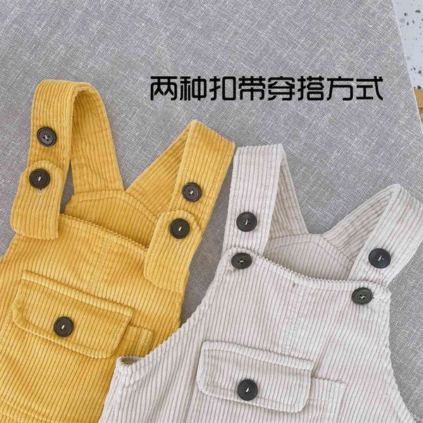 

baby boy overalls solid color autumn winter corduroy girls jumpsuit kids casual loose trousers infant pants, Blue