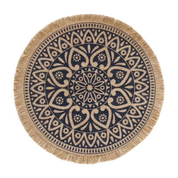 

mats & pads 1pc jute table mat stylish cup po prop household linen cloth