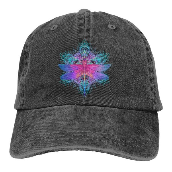 

cloches ethnic dragonfly vintage adjustable trucker cap for adult, Blue;gray