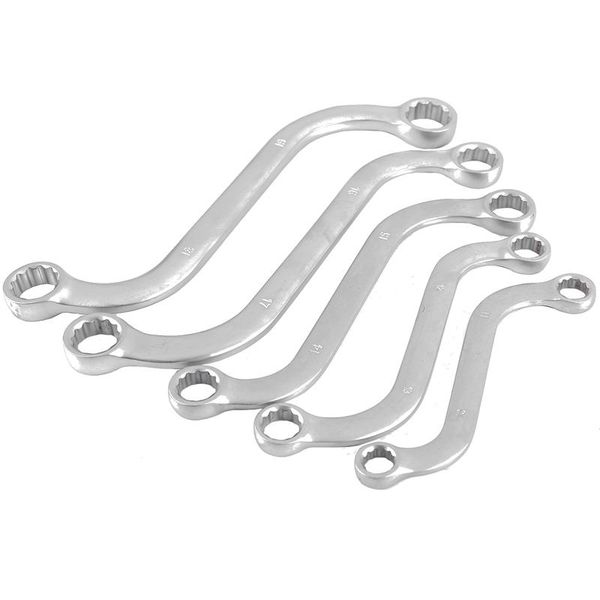 

5pcs s type double end ring wrench set 10-19mm auto repair tool hand tools