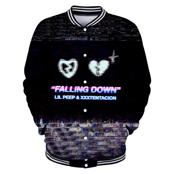 

women's jackets 3d xxxtentacion lilpeep kawaii long sleeve fashion style print baseball jacket women clothes hip hop kpop plus size 4x, Black;brown
