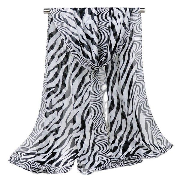 

scarves jtvovo 2021 zebra print chiffon summer thin scarf veil women's sun protection hijab leopard tulle turban headscarf pashmina, Blue;gray
