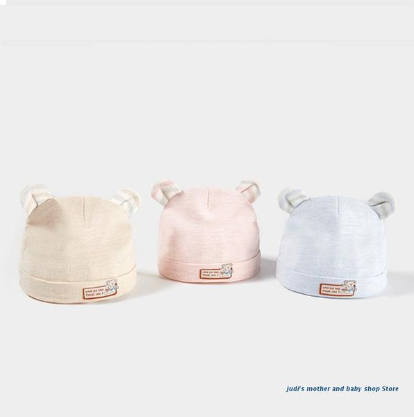 

caps & hats 67jc 0-6 months baby cotton hat cute bear ears boys girls beanie born infant, Yellow
