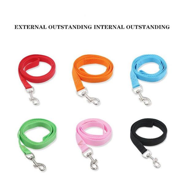 

multicolor nylon dog leash for small medium large outdoor running walking training safe pet rope collar harness collars & leashes