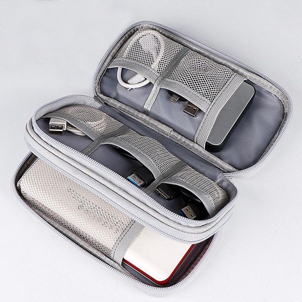 

storage bags waterproof travel bag for headphone container portable wire with zipper charger data cable organizer case