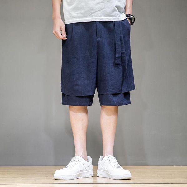 

summer linen men sweatpants loose quickly dry sport pant male running jogger fitness gym workout casual trousers 5xl plus size pants, Black;blue