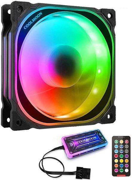

120mm adjust rgb computer case pc cooling fan quiet with music ir remote cooler cpu case1