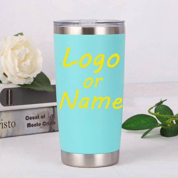 

custom logo rr name double wall stainless steel mug water bottle car cup bottles