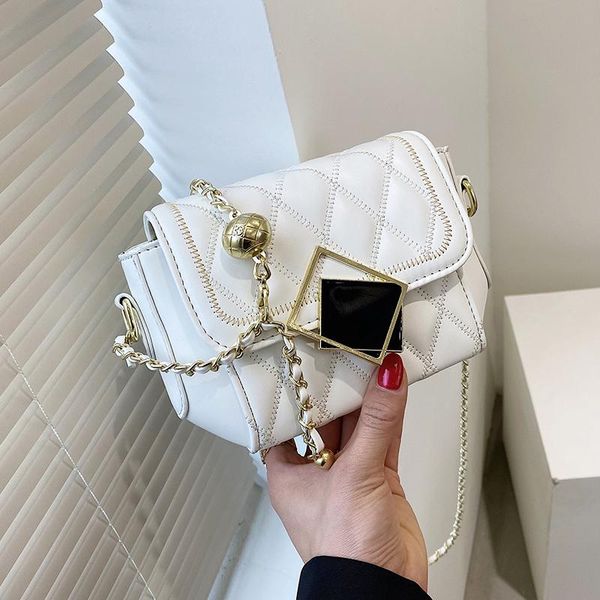 

evening bags lingge chain female bag wild 2021 high-end crossbody -selling square shoulder