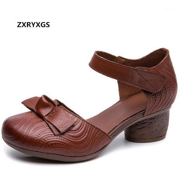 

sandals 2021 classic cowhide summer shoes women leather high heel non-slip comfort famous fashion1, Black