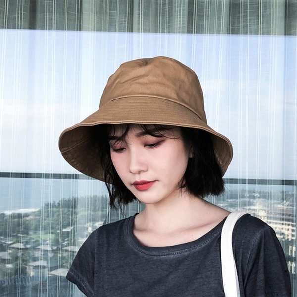 

the 2021 summer new fisherman hats female korean version tide day is pure color art bask in the sun hat for men and women, Blue;gray