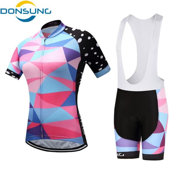 

racing sets women cycling jersey breathable short sleeve sport wear for mtb bicycle 2021 summer outdoor clothes ciclismo, Black;blue