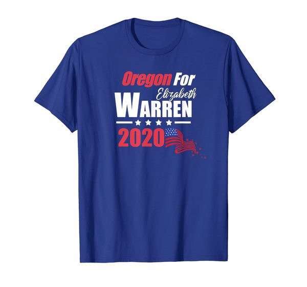 

or oregon for elizabeth warren 2020 president democrat t-shirt, White;black