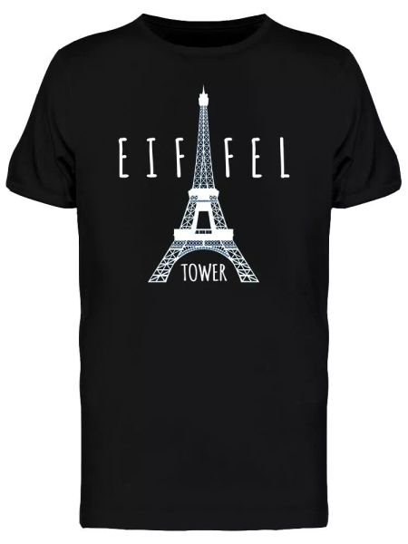 

eiffel tower tourist graphic men's tee -image by shutterstock, White;black