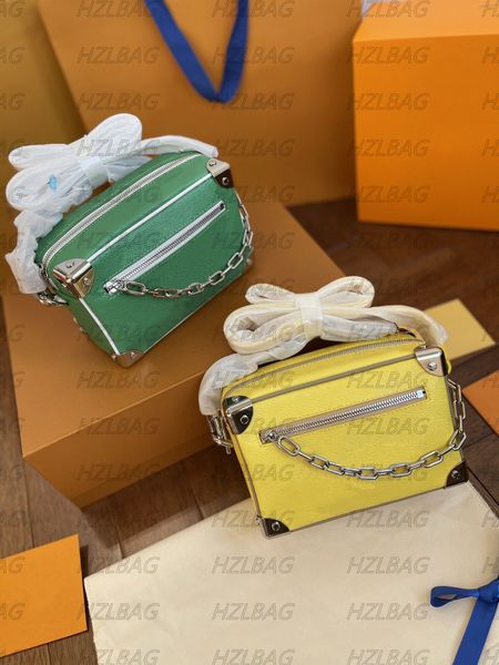 Mini Soft Trunk Cross Body Bag M80816 Green Vintage Monograms canvas Cartoon Purse Wallet Clutch boxy shape Everyday Compact Men Purses